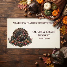 Meadow & Feather Minimal Turkey Farm Logo Modern