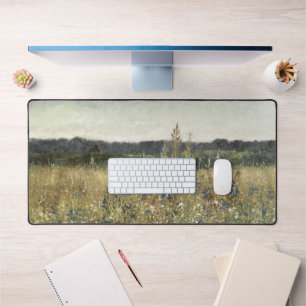 Meadow, fine art, vintage oil painting, desk mat