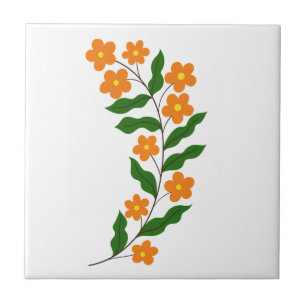 Meadow Floral design #10 Ceramic Tile