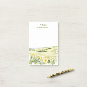 Meadow floral landscape post-it notes