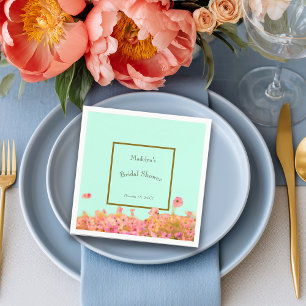 Meadow Florals Bridal Shower or Event Napkin