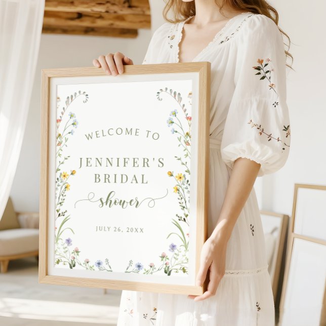 Meadow Flower Boho Bridal Shower Welcome Sign (Creator Uploaded)