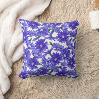 Meadow Flower Chicory Pattern Cushion