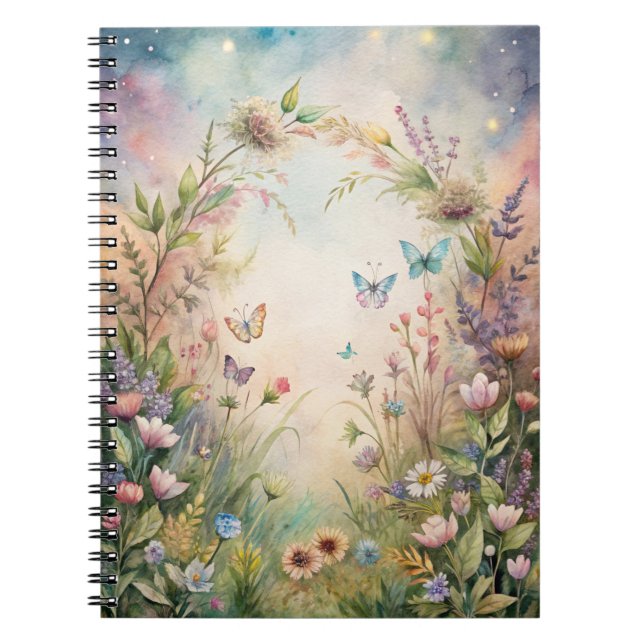 Meadow Flowers and Butterflies Notebook (Front)