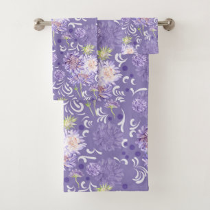 meadow flowers bath towel set