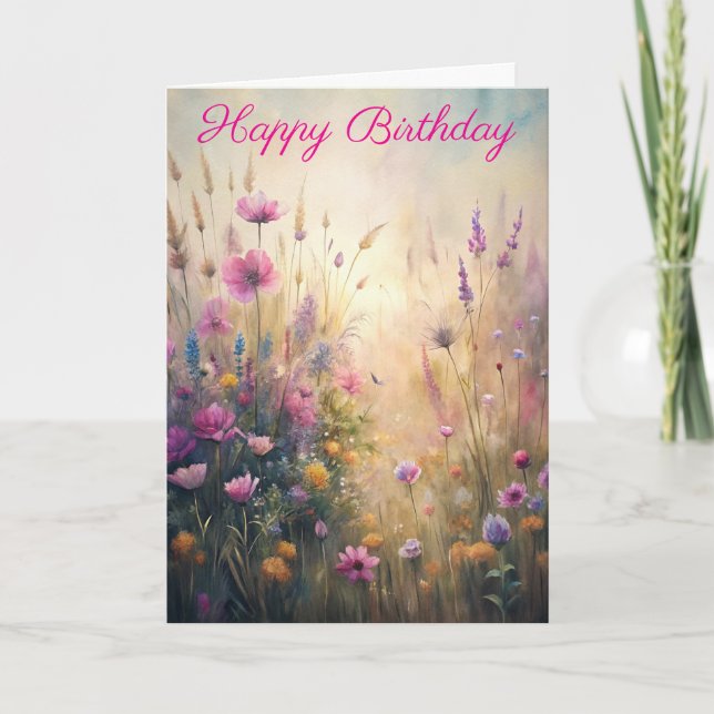 Meadow Flowers  Card (Front)