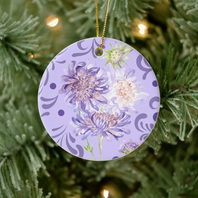 meadow flowers ceramic ornament (Tree)