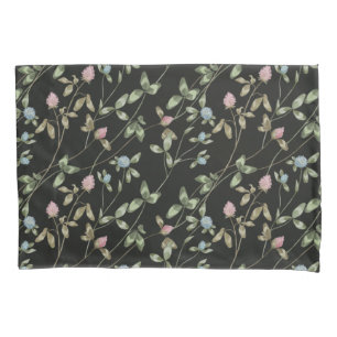 Meadow flowers clover prints country house pillowcase