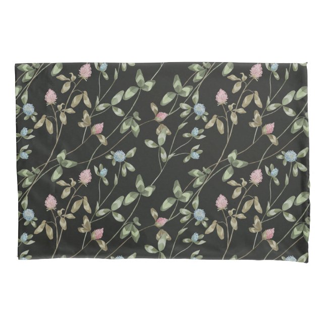 Meadow flowers clover prints country house  pillowcase (Front)