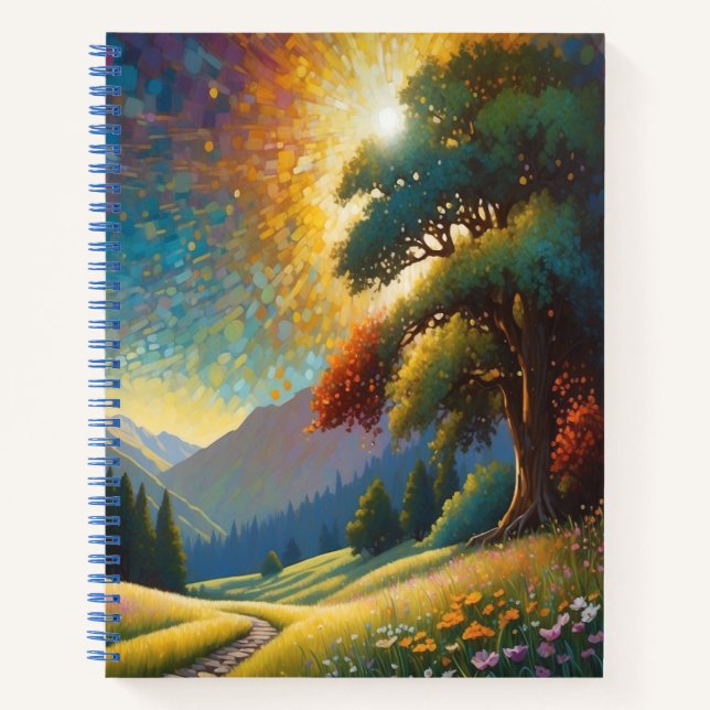 Meadow Flowers Colorful Art Notebook (Front)