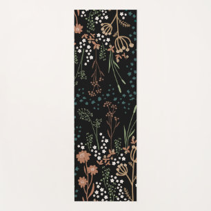 Meadow Flowers Dark Background Yoga Mat