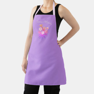 Meadow Flowers Embroidery – Botanical Fantasy Pink Apron