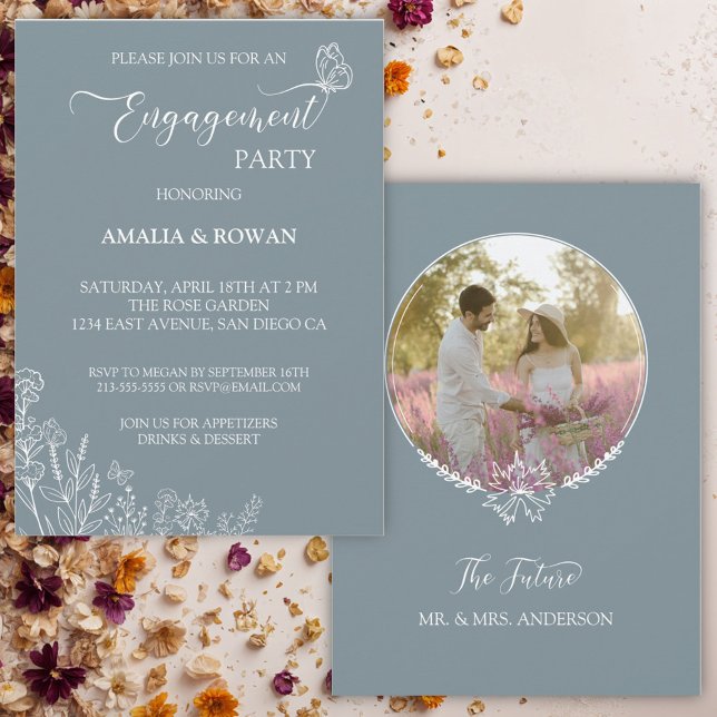 Meadow Flowers Engagement Party  Invitation (Creator Uploaded)