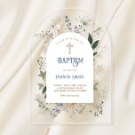 meadow flowers frame Baptism Invitation<br><div class="desc">baptism invitation</div>