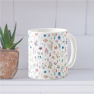 Meadow Flowers Modern Floral Pattern Coffee Mug