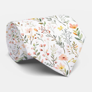 Meadow Flowers Pattern Tie