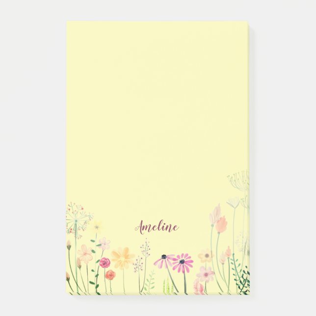 Meadow Flowers Post-it Notes (Front)