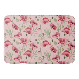 Meadow flowers prints country house bath mat