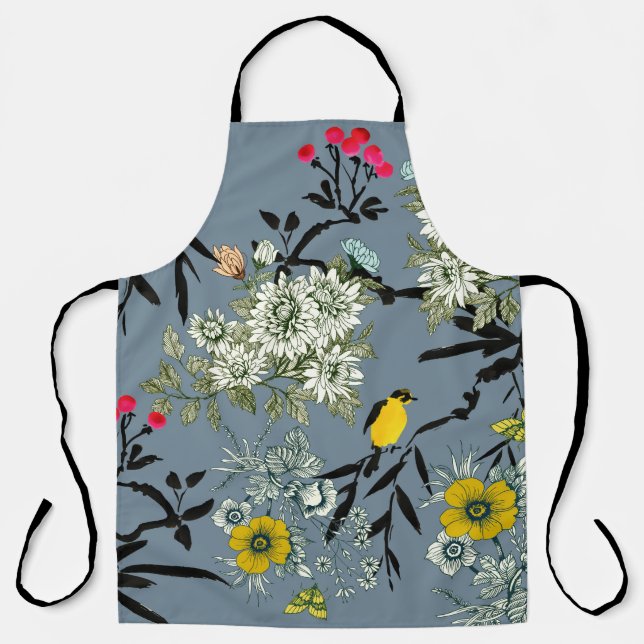 Meadow Flowers Rowan Seamless Background Apron (Front)