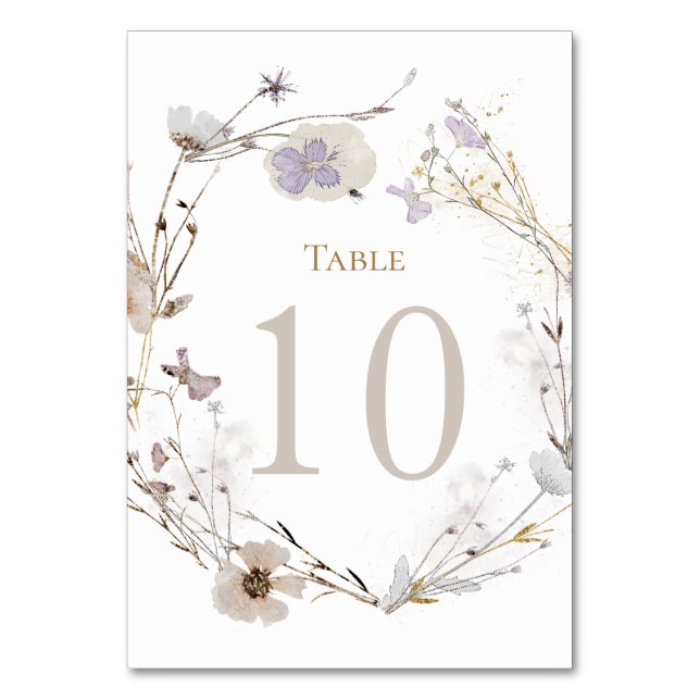 meadow flowers Table Number 10 (Front)