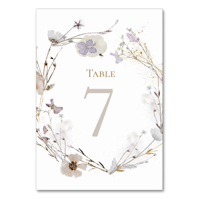 meadow flowers Table Number 7 (Front)