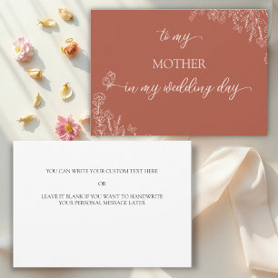 Meadow Flowers To my Mother Thank You card