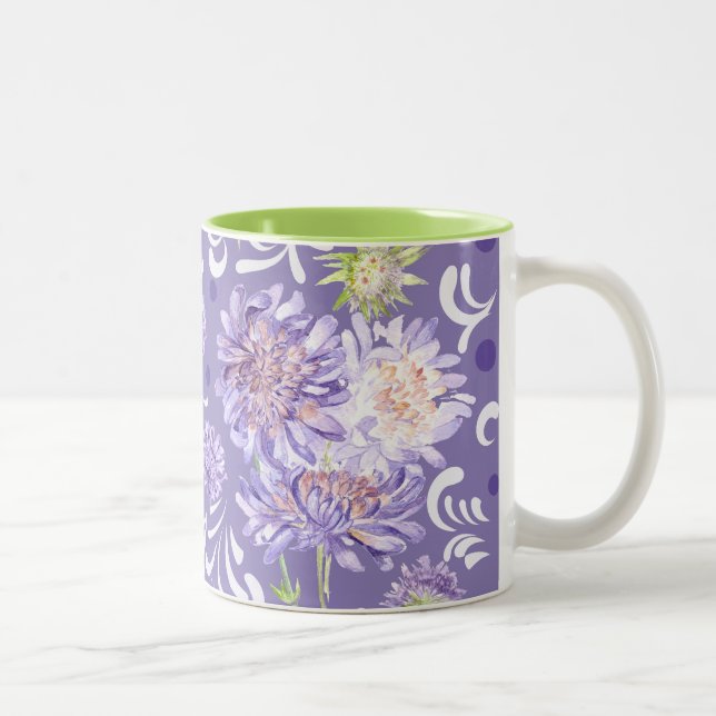 meadow flowers Two-Tone coffee mug (Right)