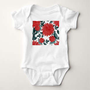 Meadow Flowers: Vintage Watercolor Seamless Baby Bodysuit