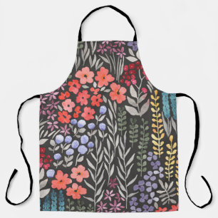 Meadow Flowers: Watercolor Floral Seamless Apron