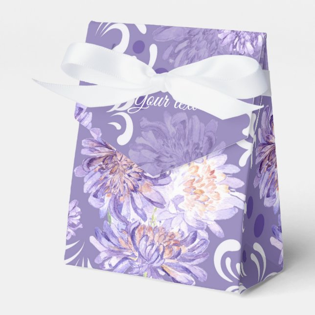 meadow flowers watercolor Pattern Favour Box (Front Side)