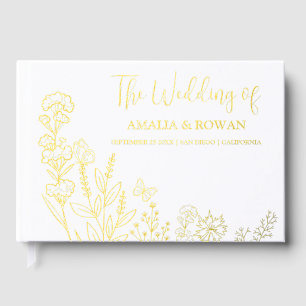 Meadow Flowers Wedding Guest Book