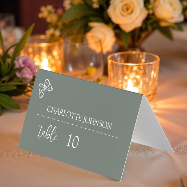 Meadow Flowers Wedding Place Card (Creator Uploaded)