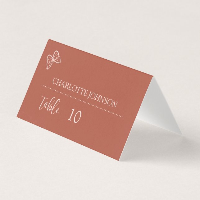 Meadow Flowers Wedding Place Card (Front)