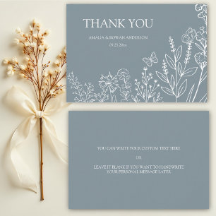 Meadow Flowers wedding Thank You card