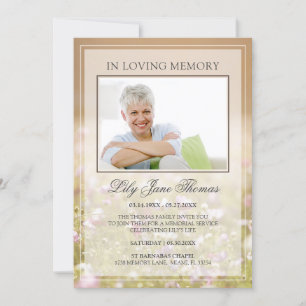 Meadow Funeral Invitation   In Loving Memory
