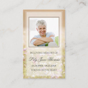 Meadow Funeral Prayer Cards   In Loving Memory