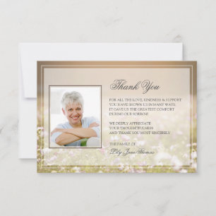 Meadow Funeral Thank You Card   Memorial Thank You