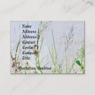 Meadow Grasses Wildflowers Flowers Business Card