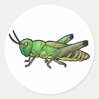 Meadow Grasshopper Classic Round Sticker