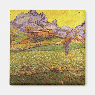 Meadow in Mountains by Vincent van Gogh Magnet