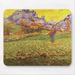 Meadow in Mountains by Vincent van Gogh Mouse Pad