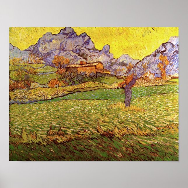 Meadow in the Mountains Van Gogh Fine Art Poster (Front)
