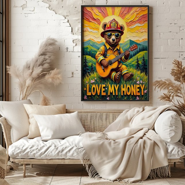 Meadow Melodies: Bear's Sunset Song Poster (Creator Uploaded)