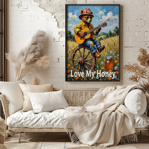 Meadow Melody: Bear's Wheelside Strums Poster