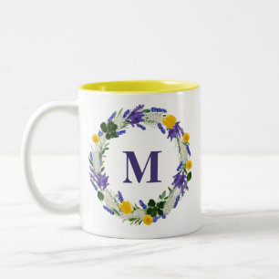 Meadow Monogram - Custom Lavender Two-Tone Coffee Mug