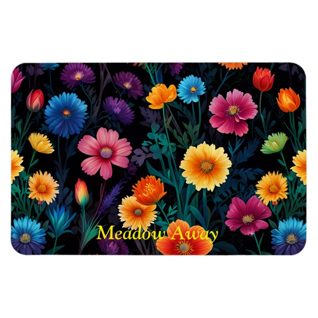 Meadow of Vivid Flowers  Magnet (Horizontal)