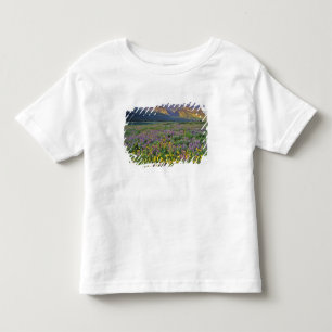 Meadow of wildflowers in the Many glacier Toddler T-Shirt