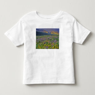 Meadow of wildflowers in the Many glacier Toddler T-Shirt