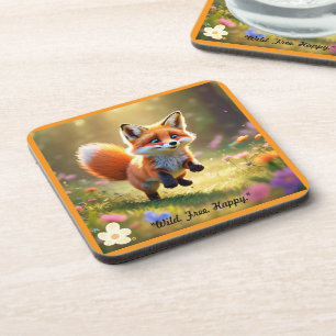 "Meadow Red Fox Delight" Coaster