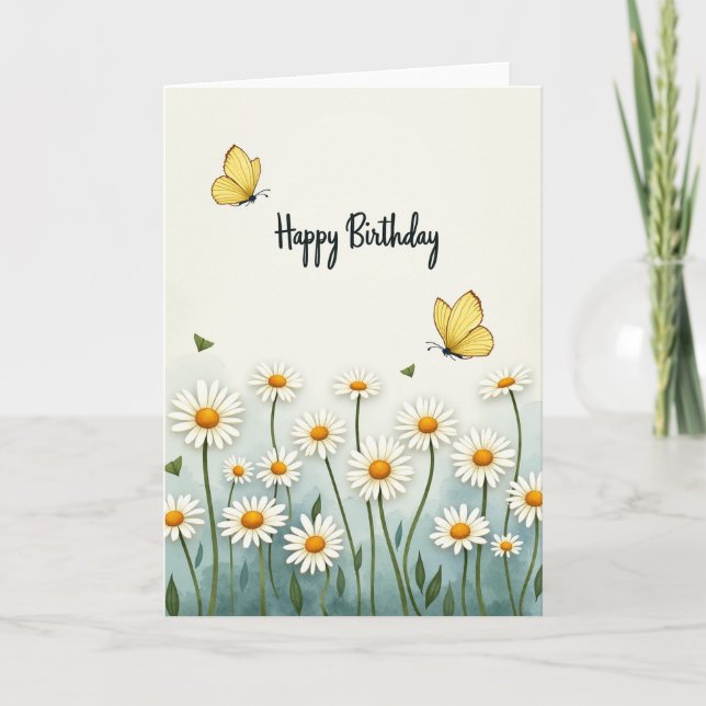 Meadow Serenity Birthday Card (Front)